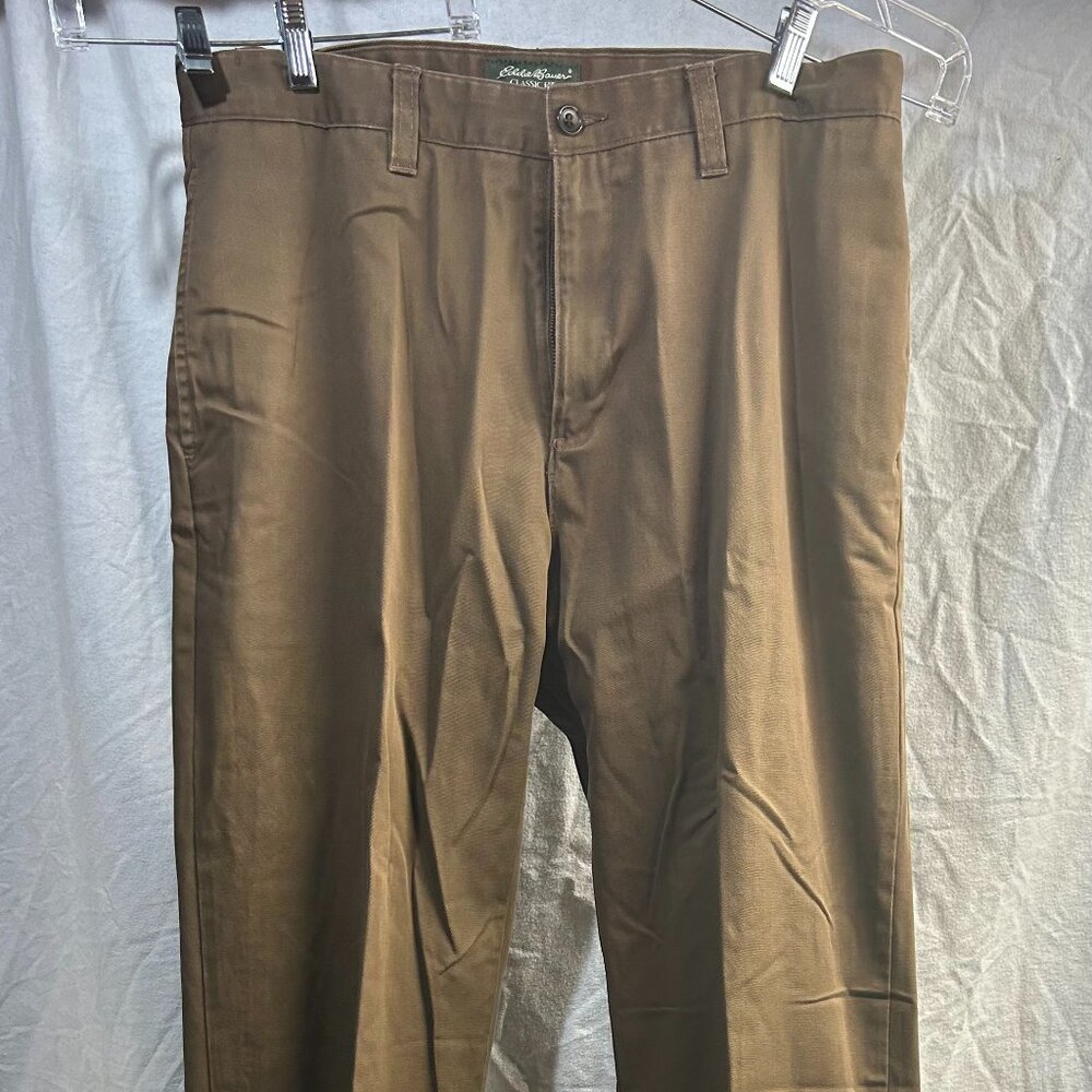 Brown Chino Pants (35 waist - 37" inseam) - Wrinkle and Stain resistant